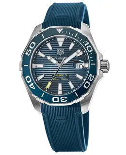 Tag Heuer Aquaracer 300M Automatic Blue Dial Ceramic Bezel Blue Rubber Strap Men's Watch way201b.ft6150