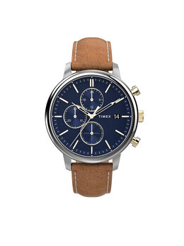 Часы Chicago Chronograph 45mm TW2U39000 Timex, коричневый 0194366085778 | braun