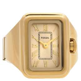 Fossil ES5343 Raquel Watch Ring Quartz Analog Gold Dial Ladies Watch