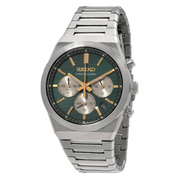 Seiko Sport Chronograph Quartz Green Dial Mens Watch SSB461P1