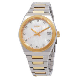 Seiko Quartz White Mother of Pearl Dial Ladies Watch, Model: SUR604P1
