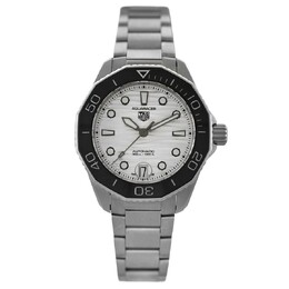 Pre-owned Tag Heuer Aquaracer Wave Automatic Silver Dial Ladies Watch wbp231c-0
