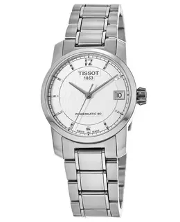 Tissot T-Classic Titanium Automatic Silver Dial Steel Women's Watch t0872074403700