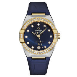 Omega Constellation Automatic Chronometer Diamond Blue Dial Ladies Watch 131.28.36.20.53.001