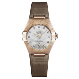 Omega Constellation Automatic Chronometer Diamond White Mother of Pearl Dial Ladies Watch 131.53.29.20.55.002