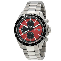 Fossil Autocross Chronograph Quartz Red Dial Mens Watch BQ2895