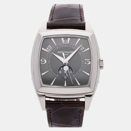Patek Philippe Gondolo Calendario 5135G-010 Automatic White Gold Grey Dial Men's Wristwatch