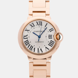 Cartier Ballon Bleu de Cartier W69004Z2 Automatic Watch in 18K Yellow Gold with Silver Dial, Men's 42mm