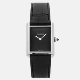 Cartier Tank Must De Cartier WSTA0072 Quartz Stainless Steel Silver Dial Men's Wristwatch 33.7 x 25.5 mm 1159066