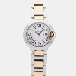 Cartier Ballon Bleu W69007Z3 Quartz Stainless Steel Silver Dial Women's Wristwatch 28mm 1159818