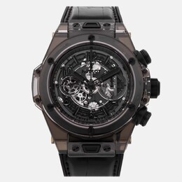 Hublot Big Bang Unico All Black Sapphire 411.JB.4901.RT Automatic Sapphire Skeleton Dial Men's Wristwatch 45mm 1171479