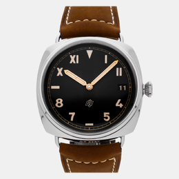 Pre-Owned Panerai Radiomir California Date PAM 424 DATE Manual Winding Black Stainless Steel Men's Wristwatch 47 mm 1180166