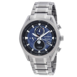 Citizen Tsuki-yomi A-T Perpetual World Time Blue Dial Mens Watch BY1010-57L