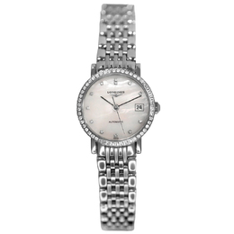 Pre-owned Longines Elegant Diamond Mother of Pearl Dial Ladies Watch L43090876