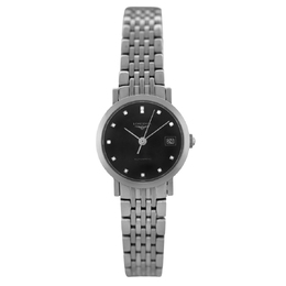 Pre-owned Longines Elegant Diamond Black Dial Ladies Watch l4.309.4.57.6
