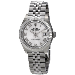 Pre-owned Rolex Lady Datejust Silver Dial Ladies Watch Ref. 279174srj
