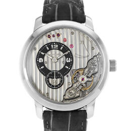 Pre-owned Glashutte Original Panoinverse XL Hand-Wind Grey Dial Mens Watch 66-04-04-02-05