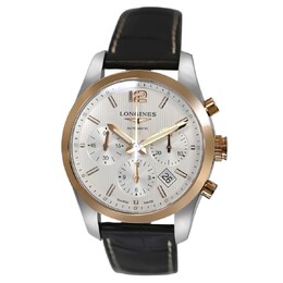 Pre-owned Longines Conquest Classic Chronograph White Dial Mens Watch l2.786.5.76.3