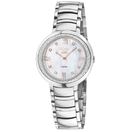 Gevril Amalfi Diamond Mother of Pearl Dial Ladies Watch 14100B