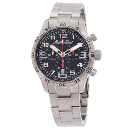 Mathey-Tissot Type 21 Titanium Chronograph Quartz Black Dial Mens Watch H1821CHT1