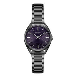 Часы Seiko Japan Small waterproof Minimalistic quartz Black, черный swr035p1 | black