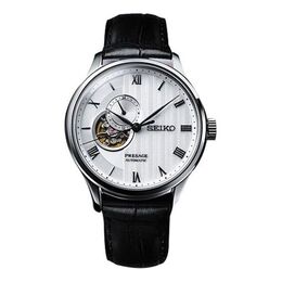 Часы Men's Seiko Watch PRESAGE Series Japan White Dial Belt Business 4R Movement Automatic / Mechanical Watch, серебряный ssa379j1 | silver