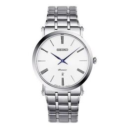 Часы Men's Seiko ultra thin Casual quartz Watch, белый skp391j1 | white