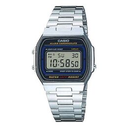 Часы Casio Quartz Waterproof Unisex Mens Silver Digital, серебряный a164wa-1 | silver