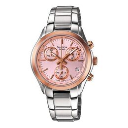Часы Casio SHEEN Waterproof Stainless Steel Strap Pink Analog, розовый shn-5000sg-4a | pink