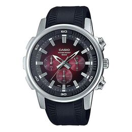 Часы Casio Dress Classic Analog Watch 'Black Red Silver', красный mtp-e505-4av | red