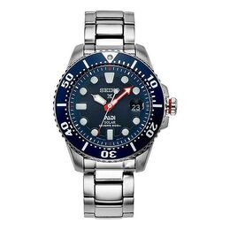 Часы Seiko X PADI Eco Drive Silver/Blue, синий sne435j1 | blue
