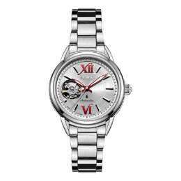 Часы Seiko Minimalistic Japan Hollow Out Mechanical Silver, серебряный ssa797j1 | silver