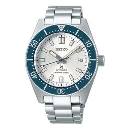 Часы Men's Seiko prospex Series 140 Anniversary Limited Edition Mechanical White Dial Blue Steel Strip Watch spb213j1 | whiteblue