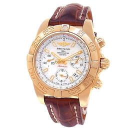 Pre-owned Breitling Chronomat 41 Chronograph Automatic Rose Gold-Tone Mens Watch HB0140
