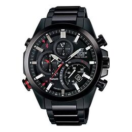 Часы Casio Quartz Waterproof EDIFICE Solar Powered Mens Black Analog, черный eqb-501ydc-1amprd | black