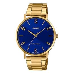Часы Casio Male DRESS Japan / South Korea Fashion Waterproof Blue Watch Dial Blue Analog, синий mtp-vt01g-2b2u | blue