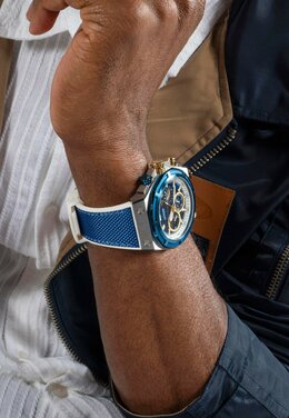 Часы с хронографом QUARTZ MASTERPIECE Guess, синий gu152m0m1-k11 | blue