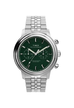 Часы с хронографом QUARTZ WATERBURY METROPOLITAN Timex, серебряный tx152m0on-d11 | silver tone
