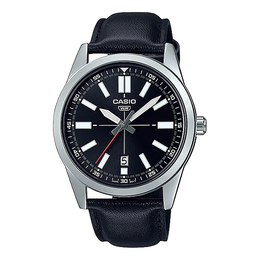 Часы Casio Dress Pointer Display Analog Watch 'Black Silver White', черный mtp-vd02l-1e | black