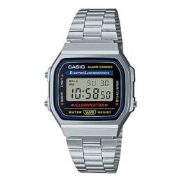 Часы Casio Unisex with Stainless Steel Bracelet Waterproof Mens Silver Digital, серебряный a168wa-1w | silver