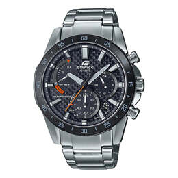 Часы Casio Waterproof Shockproof EDIFICE Solar Powered Quartz Sports Sapphire Crystal Mens Black Analog, черный eqs-930db-1av | black