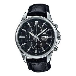 Часы Casio Quartz Waterproof EDIFICE Sapphire Crystal Solar Powered Mens Black Analog, черный efb-509l-1avupr | black