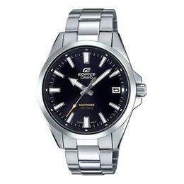 Часы Casio Waterproof EDIFICE Sapphire Crystal Mens Silver Analog, серебряный efb-107d-1avupr | silver