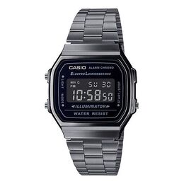 Часы Casio Stainless Steel Strap Mens Silver Digital, серебряный a168wgg-1b | silver