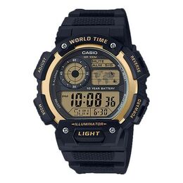 Часы Casio Waterproof Quartz Sports Mens Black/Gold Digital, золотой ae-1400wh-9a | gold