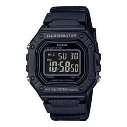 Часы Casio Illuminator Digital 'Black', черный w-218h-1bv | black