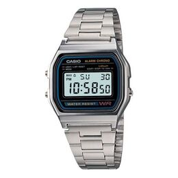Часы Casio Waterproof Sports Unisex Mens Silver Digital, серебряный a158wa-1 | silver