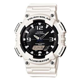 Часы Casio Waterproof Sports Solar Powered Mens Red White Analog, красный aq-s810wc | red