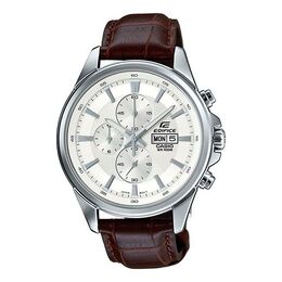 Часы Casio Quartz Waterproof Sapphire Crystal EDIFICE Solar Powered Mens White Analog, белый efb-509l-7avupr | white