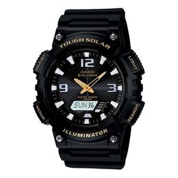 Часы Casio Waterproof Sports Solar Powered Mens Black Analog, черный aq-s810w-1bvdf | black